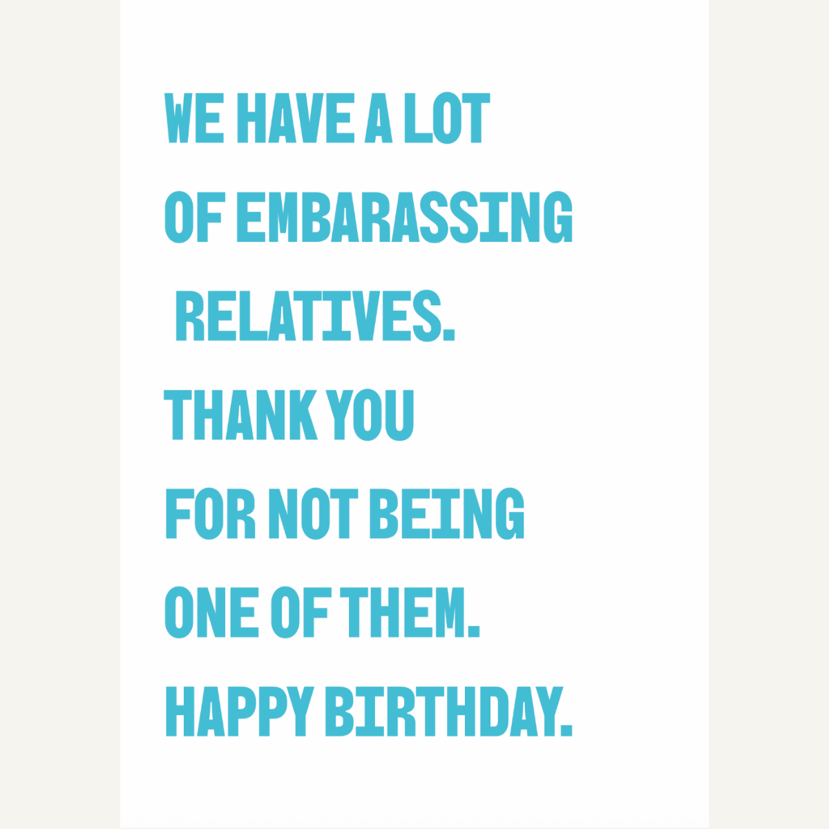 Embarrassing Relatives Card