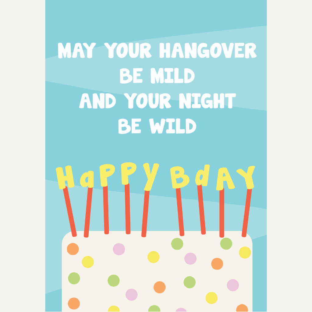 Hangover Birthday Card