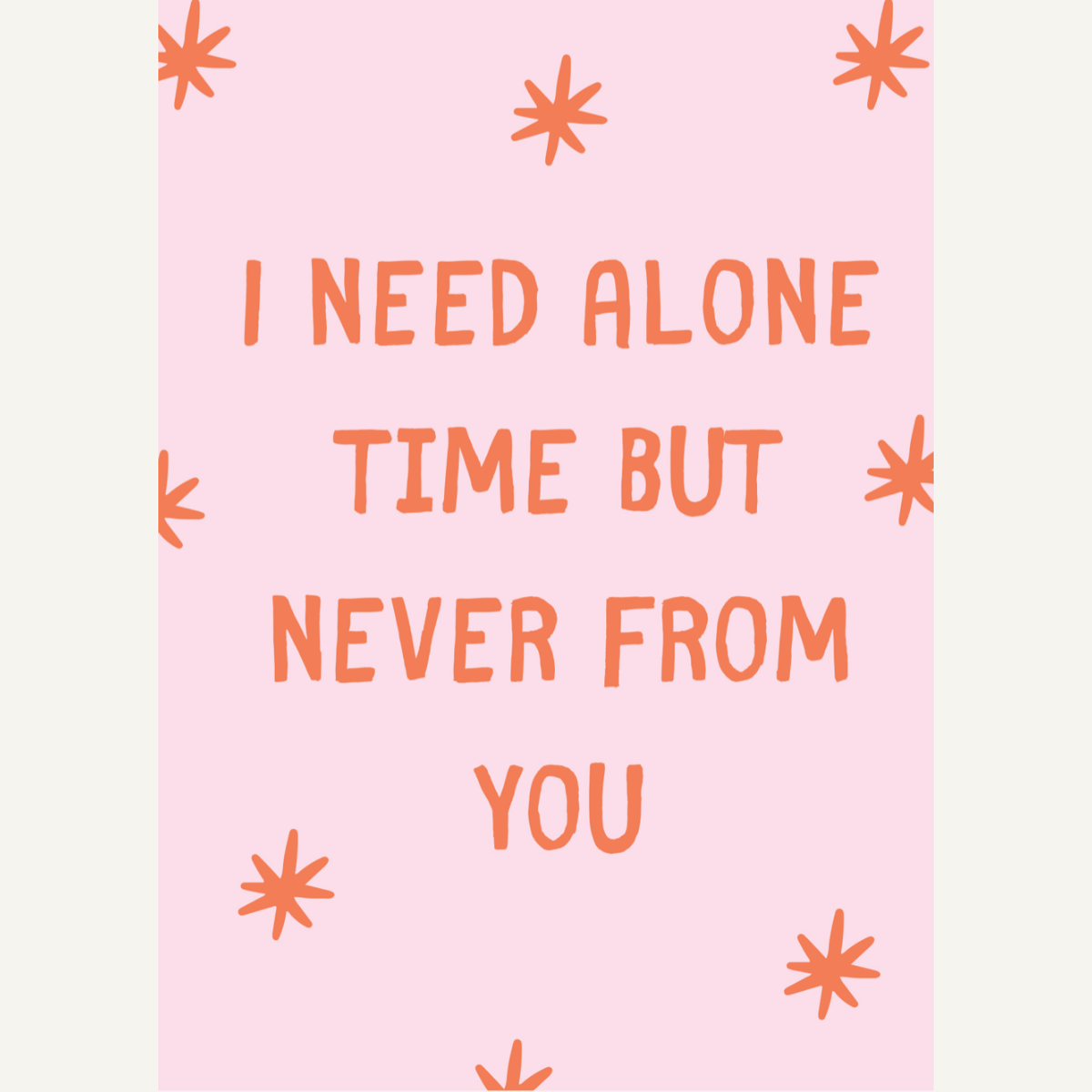 Alone Time Card