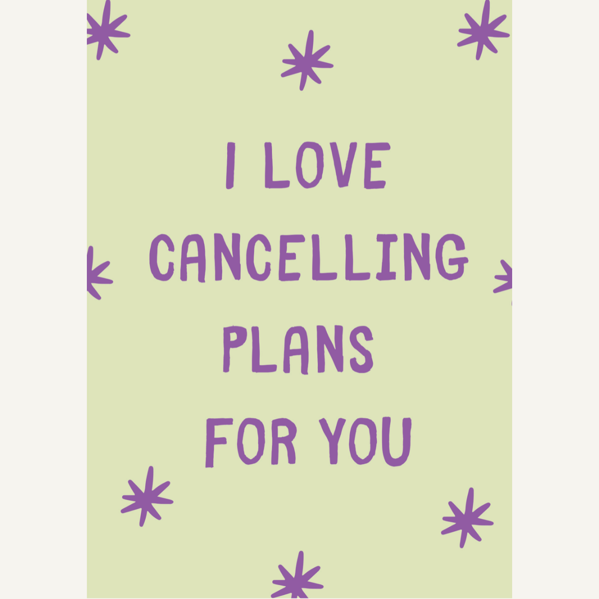 Cancel Plans For You Card