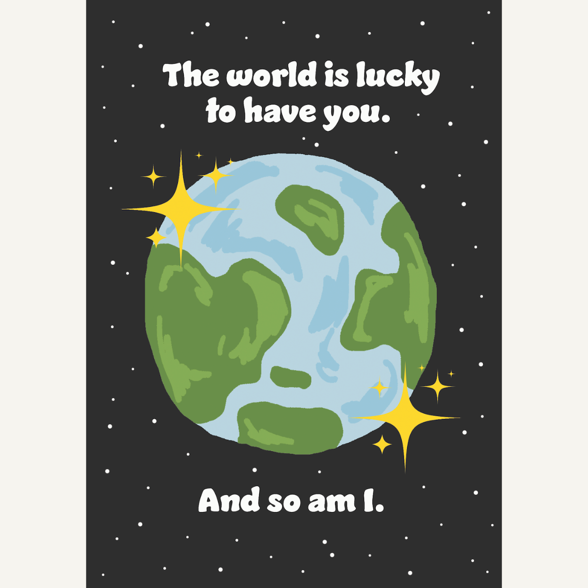 World Is Lucky Card