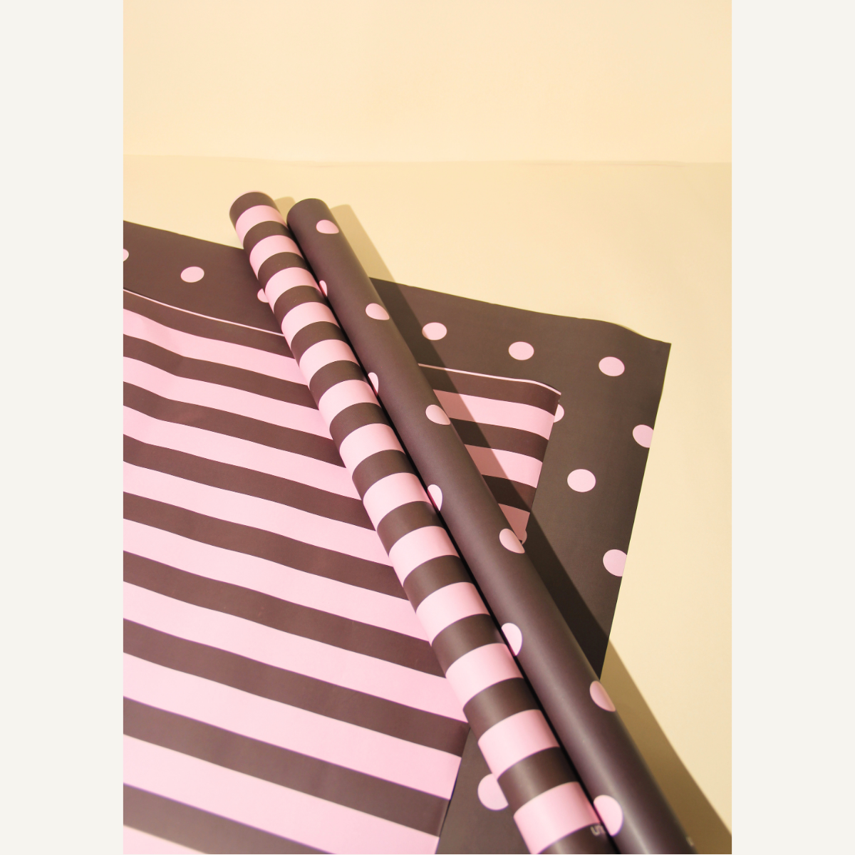 Brown & Pink Combo Gift Wrap Set