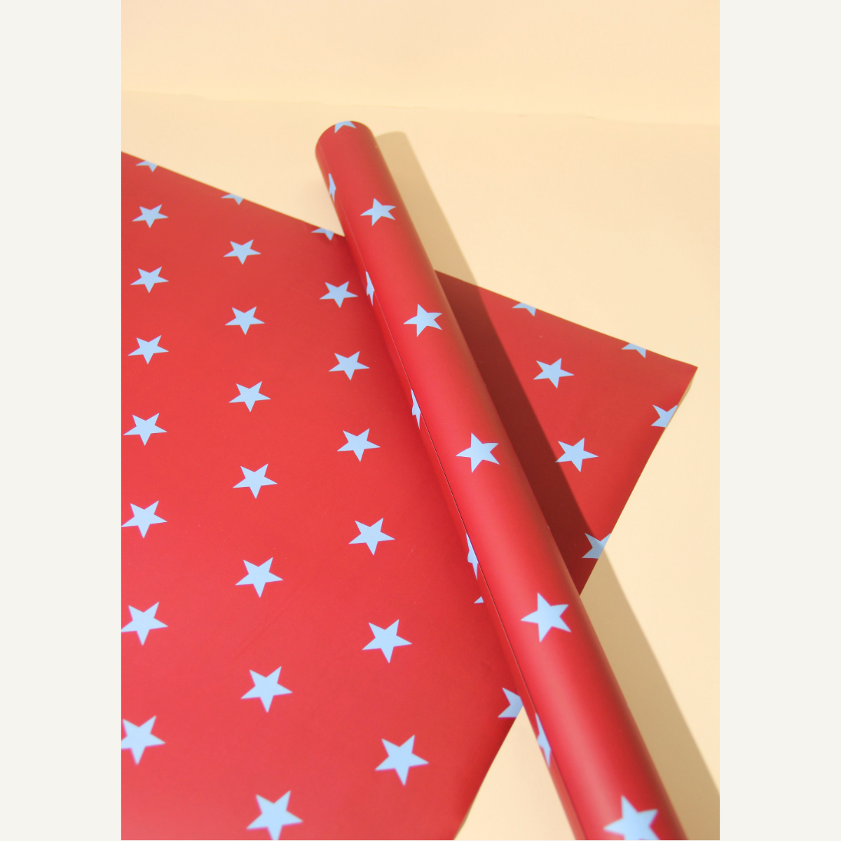 Blue & Red Star Gift Wrap