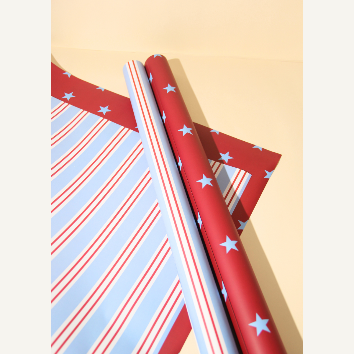 Blue & Red Combo Gift Wrap Set