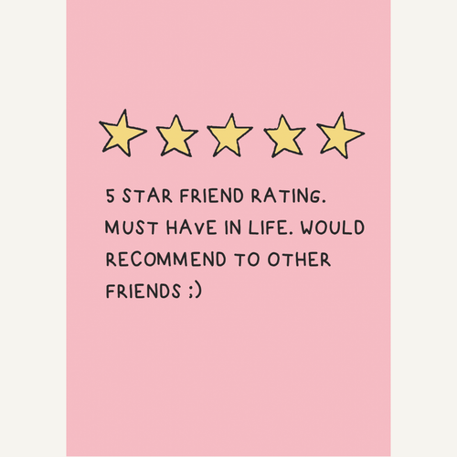 5 Star Friend Card