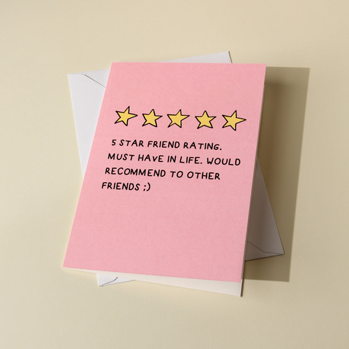 5 Star Friend Card