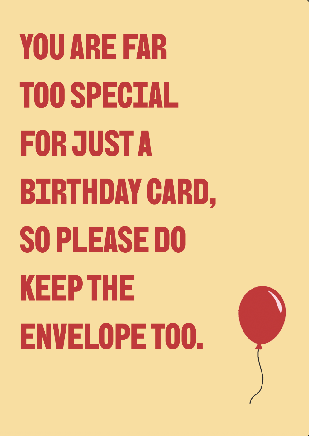 Keep the Envelope Card