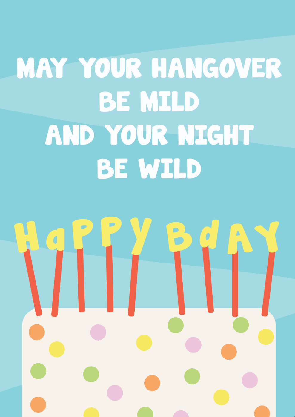 Hangover Birthday Card