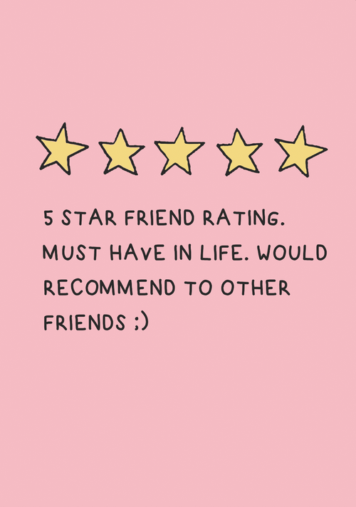 5 Star Friend Card